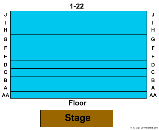 Ricketson Theatre End Stage Seating Chart